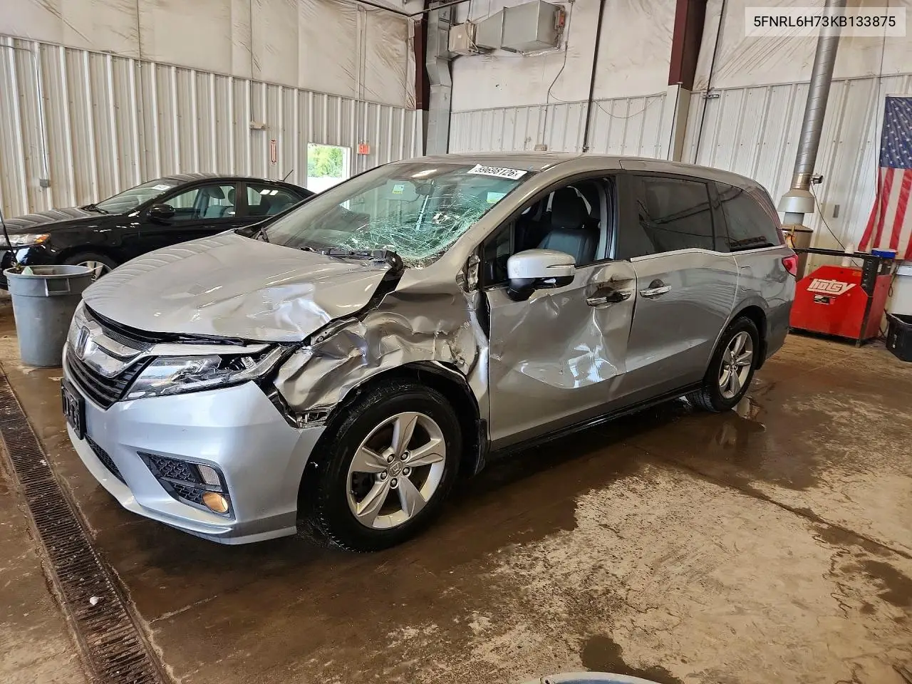 2019 Honda Odyssey Exl VIN: 5FNRL6H73KB133875 Lot: 59698126