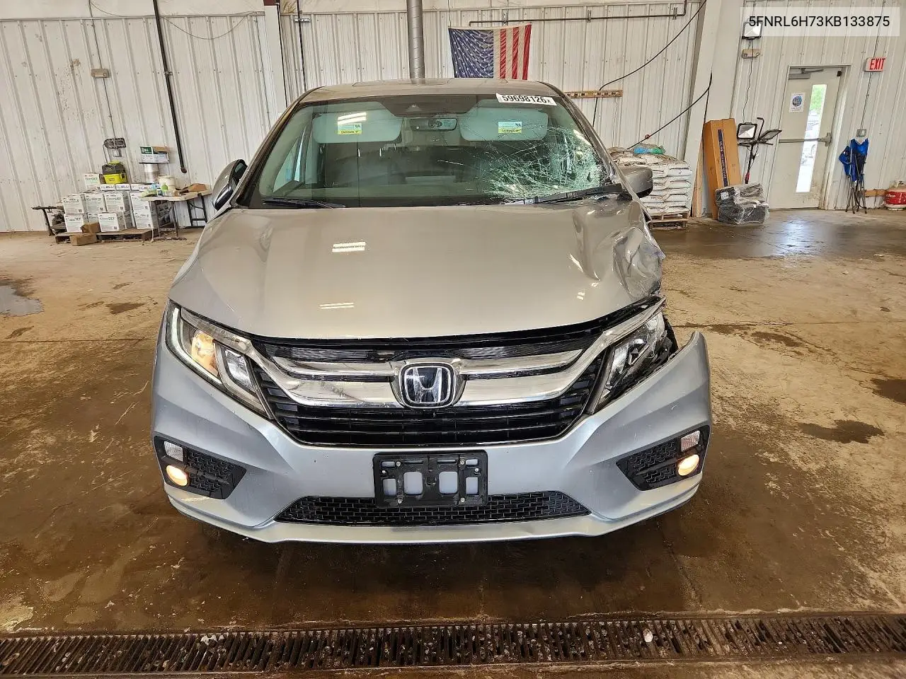 2019 Honda Odyssey Exl VIN: 5FNRL6H73KB133875 Lot: 59698126