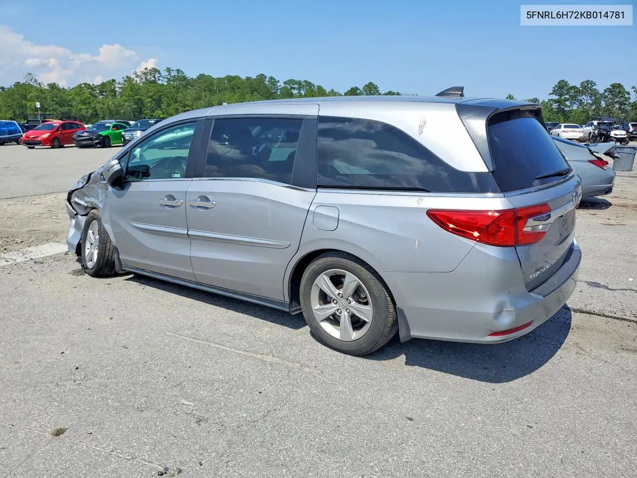 2019 Honda Odyssey Exl VIN: 5FNRL6H72KB014781 Lot: 61158776