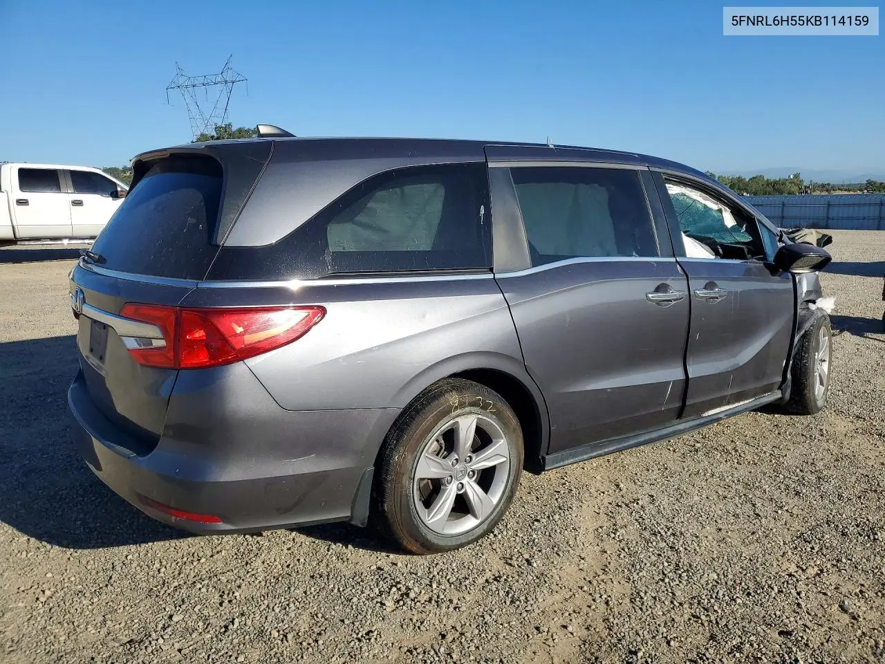 2019 Honda Odyssey Ex VIN: 5FNRL6H55KB114159 Lot: 61415046