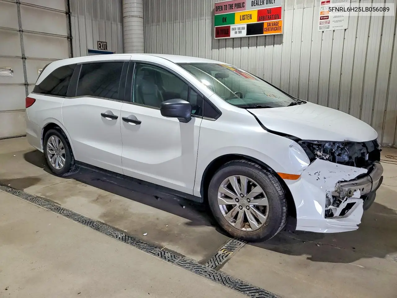 2020 Honda Odyssey Lx VIN: 5FNRL6H25LB056089 Lot: 61122966