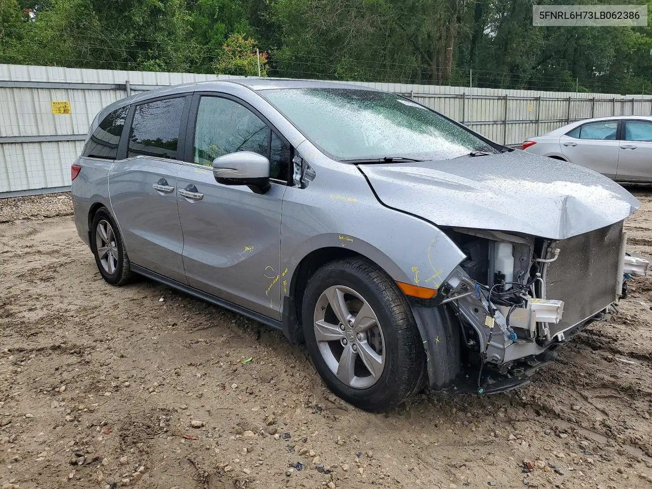 2020 Honda Odyssey Exl VIN: 5FNRL6H73LB062386 Lot: 61508626