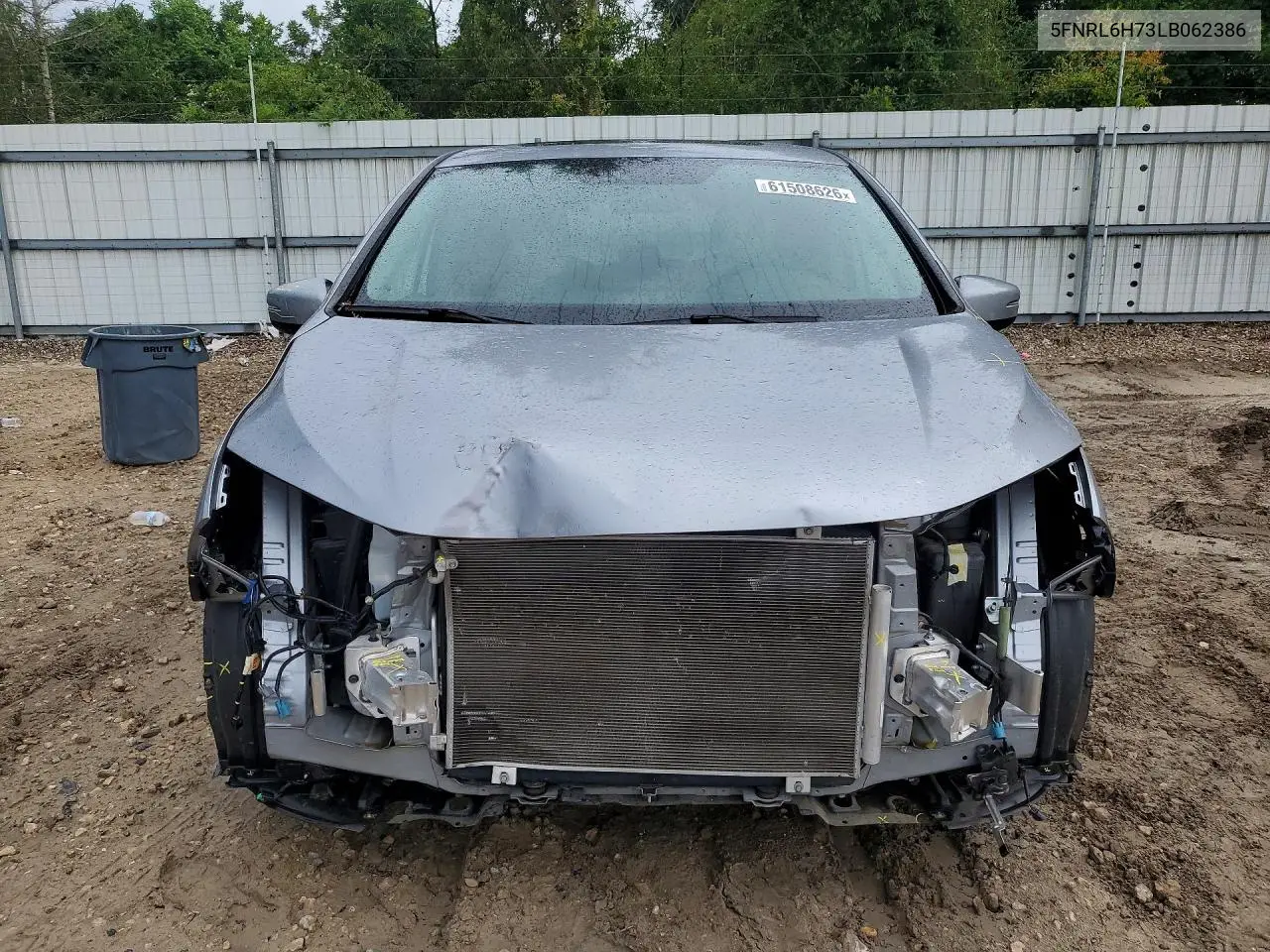 2020 Honda Odyssey Exl VIN: 5FNRL6H73LB062386 Lot: 61508626