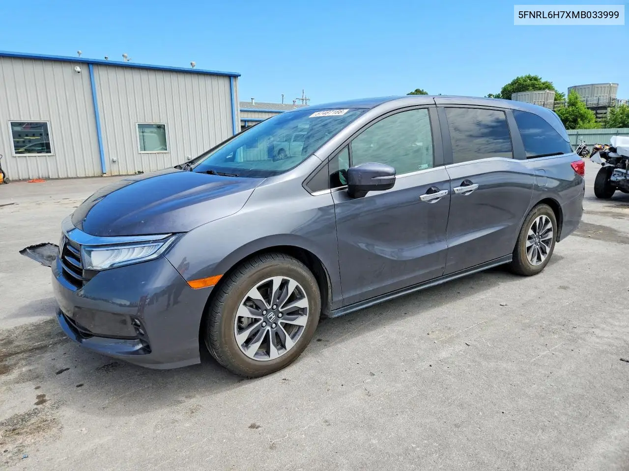 2021 Honda Odyssey Exl VIN: 5FNRL6H7XMB033999 Lot: 57487166