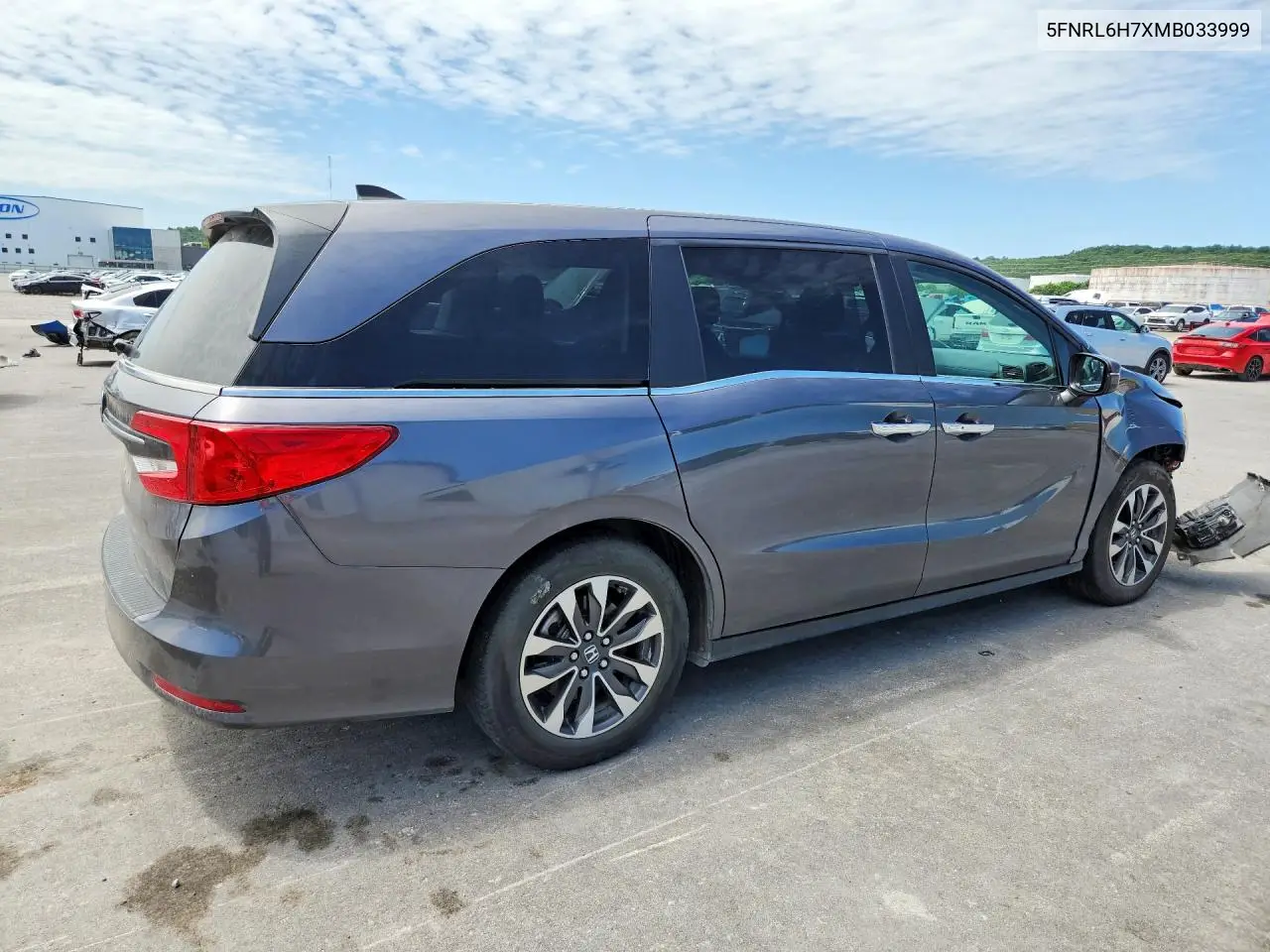 2021 Honda Odyssey Exl VIN: 5FNRL6H7XMB033999 Lot: 57487166