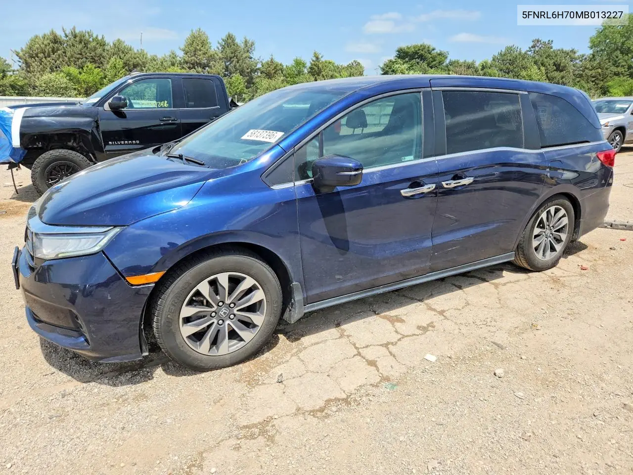 2021 Honda Odyssey Exl VIN: 5FNRL6H70MB013227 Lot: 58137396