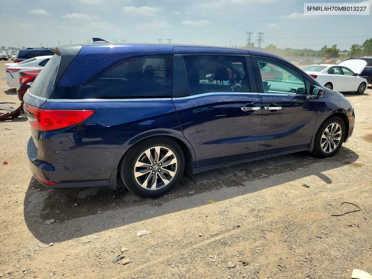 2021 Honda Odyssey Exl VIN: 5FNRL6H70MB013227 Lot: 58137396