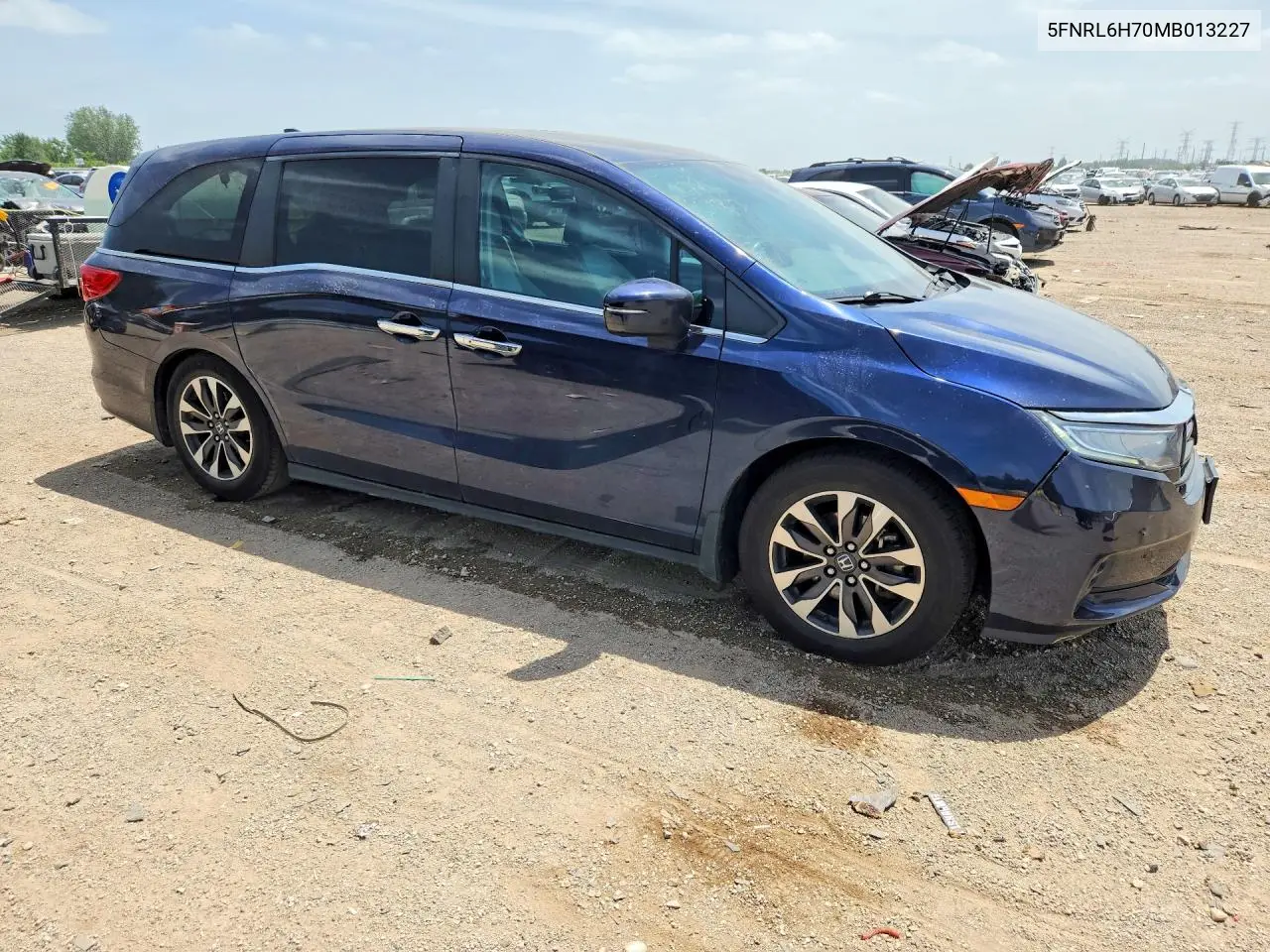 2021 Honda Odyssey Exl VIN: 5FNRL6H70MB013227 Lot: 58137396