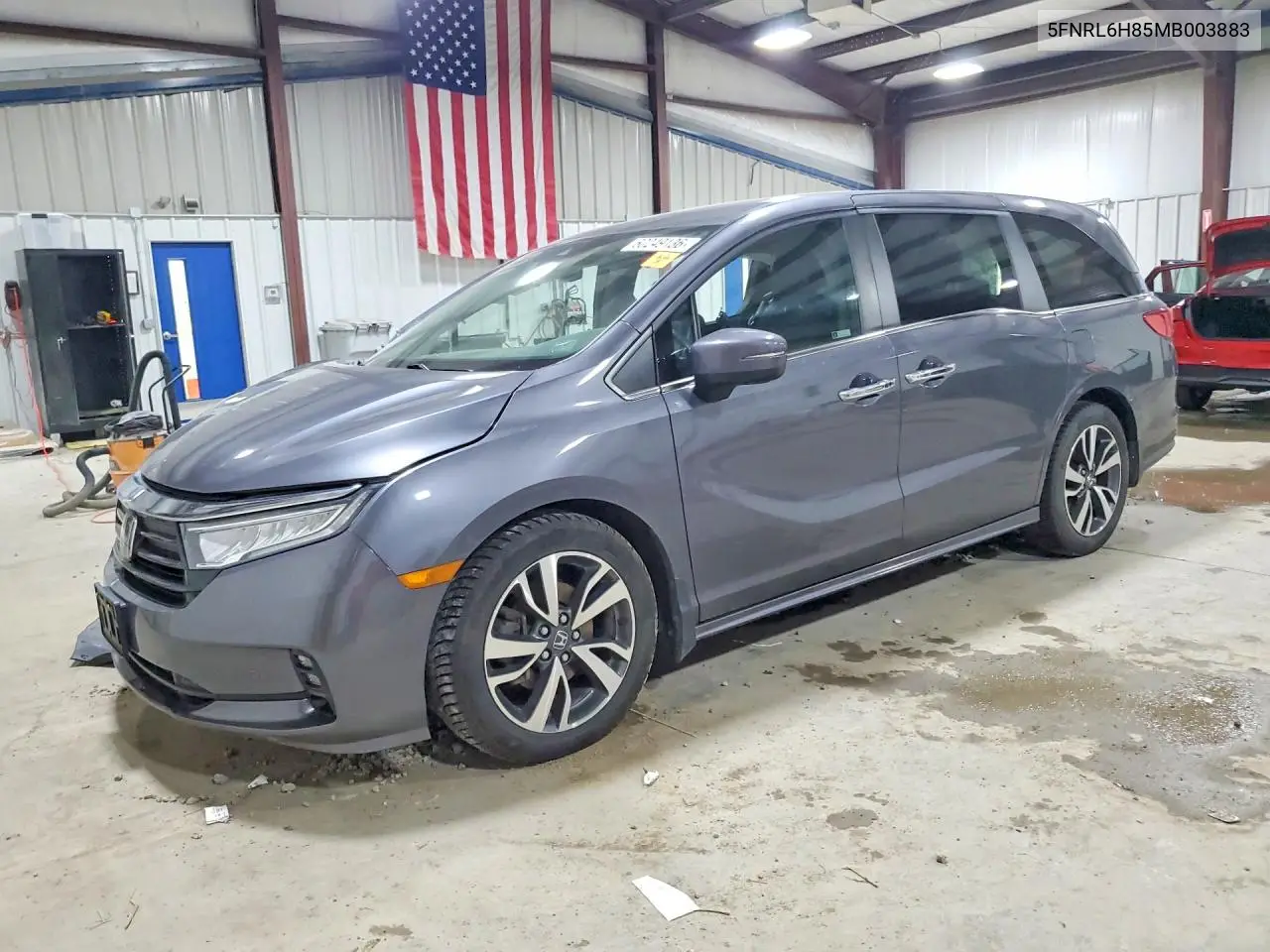 2021 Honda Odyssey Touring VIN: 5FNRL6H85MB003883 Lot: 60249136