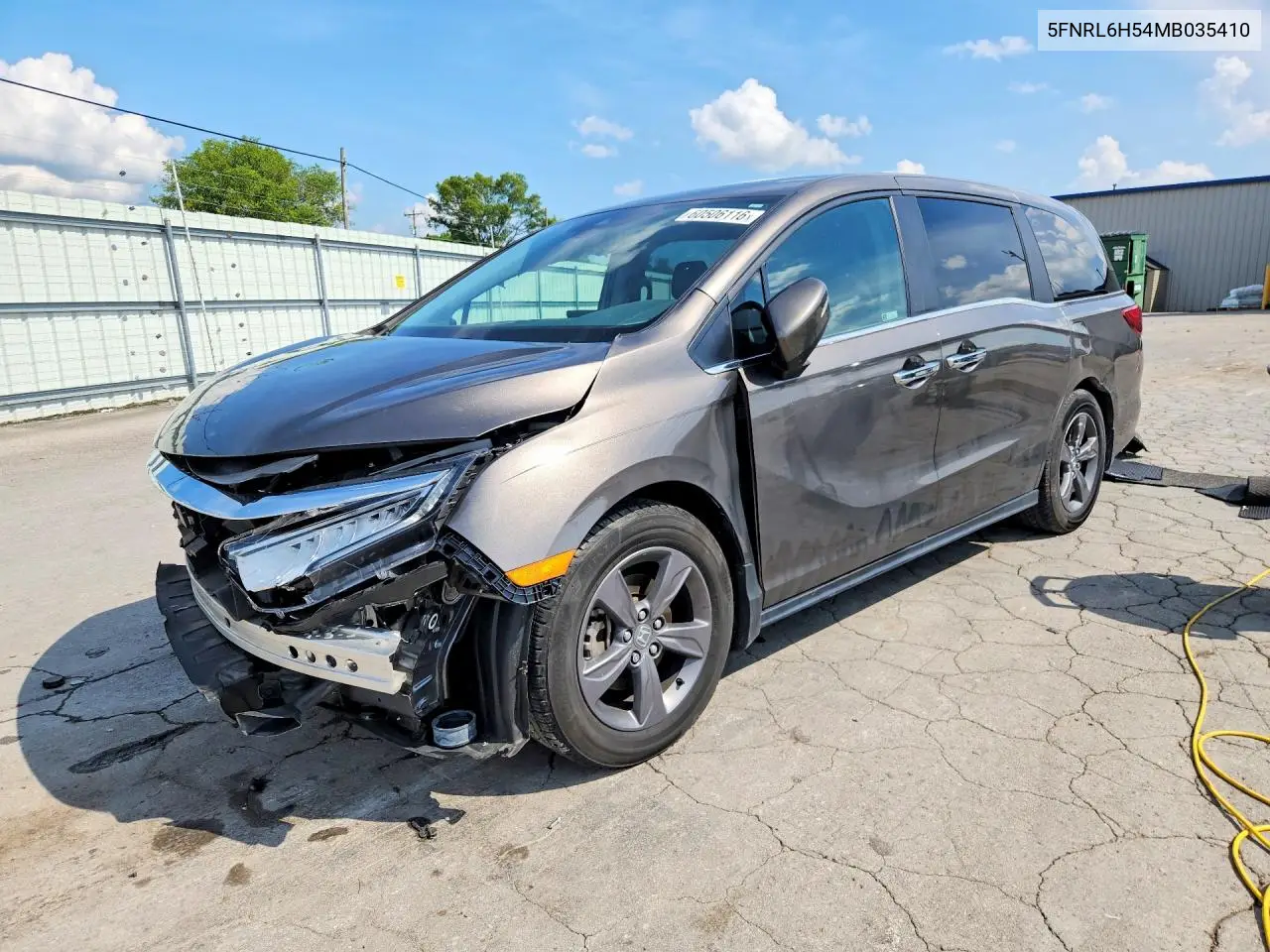2021 Honda Odyssey Ex VIN: 5FNRL6H54MB035410 Lot: 60506116