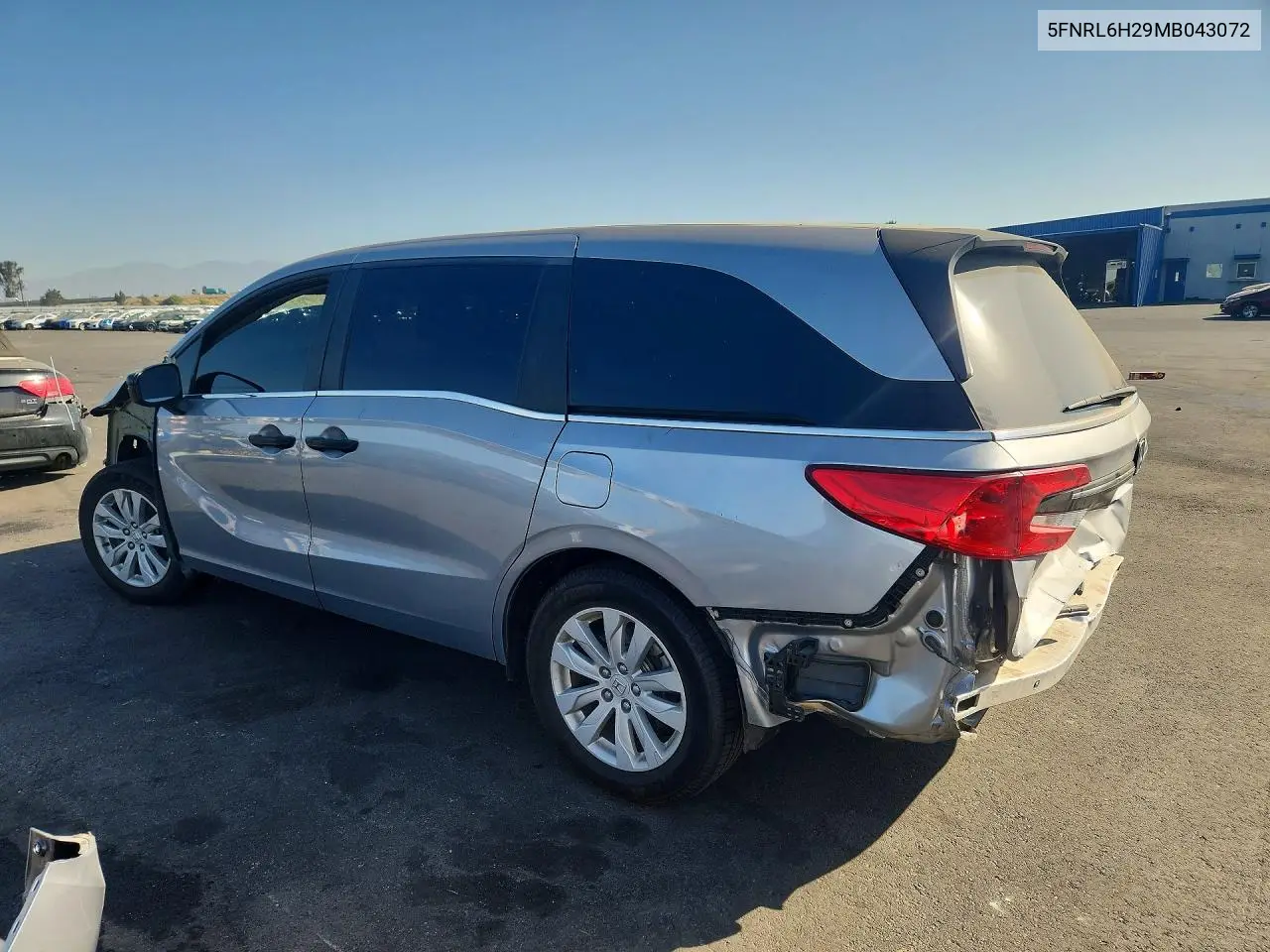2021 Honda Odyssey Lx VIN: 5FNRL6H29MB043072 Lot: 61733766