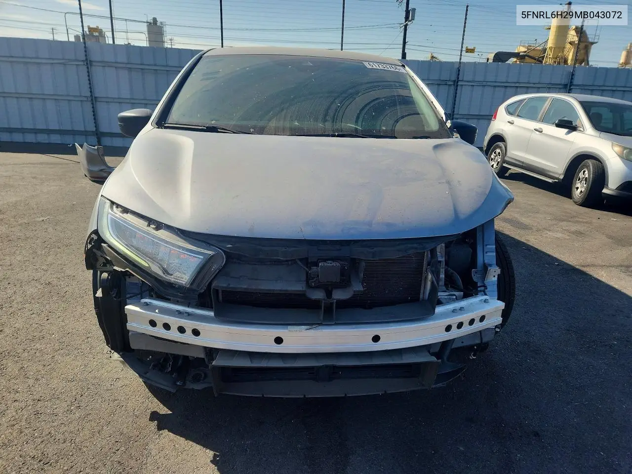 2021 Honda Odyssey Lx VIN: 5FNRL6H29MB043072 Lot: 61733766