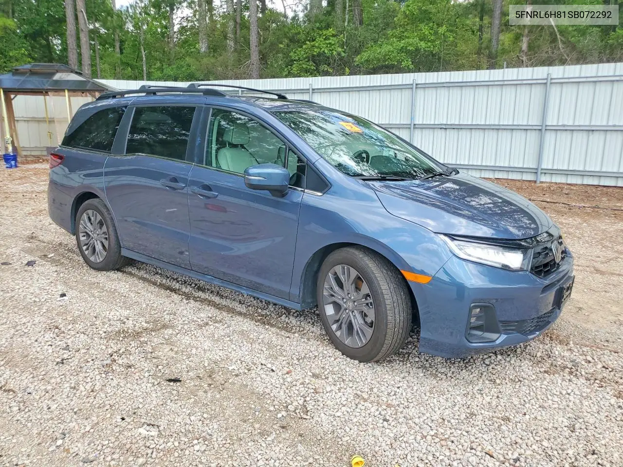 2025 Honda Odyssey Touring VIN: 5FNRL6H81SB072292 Lot: 59806546