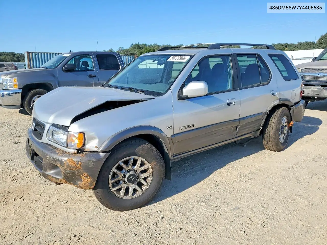 2000 Honda Passport Ex VIN: 4S6DM58W7Y4406635 Lot: 60799966