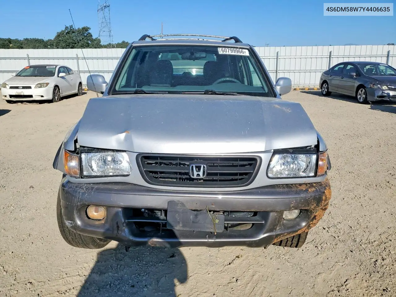 2000 Honda Passport Ex VIN: 4S6DM58W7Y4406635 Lot: 60799966
