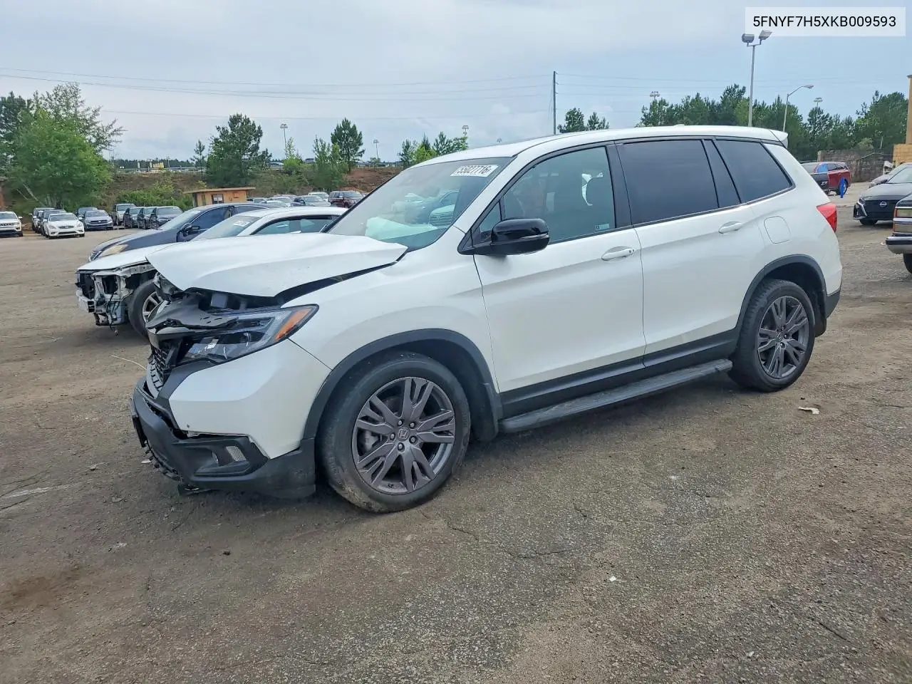 2019 Honda Passport Exl VIN: 5FNYF7H5XKB009593 Lot: 55027716
