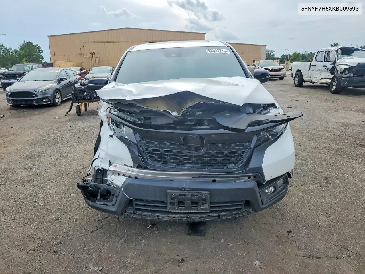 2019 Honda Passport Exl VIN: 5FNYF7H5XKB009593 Lot: 55027716