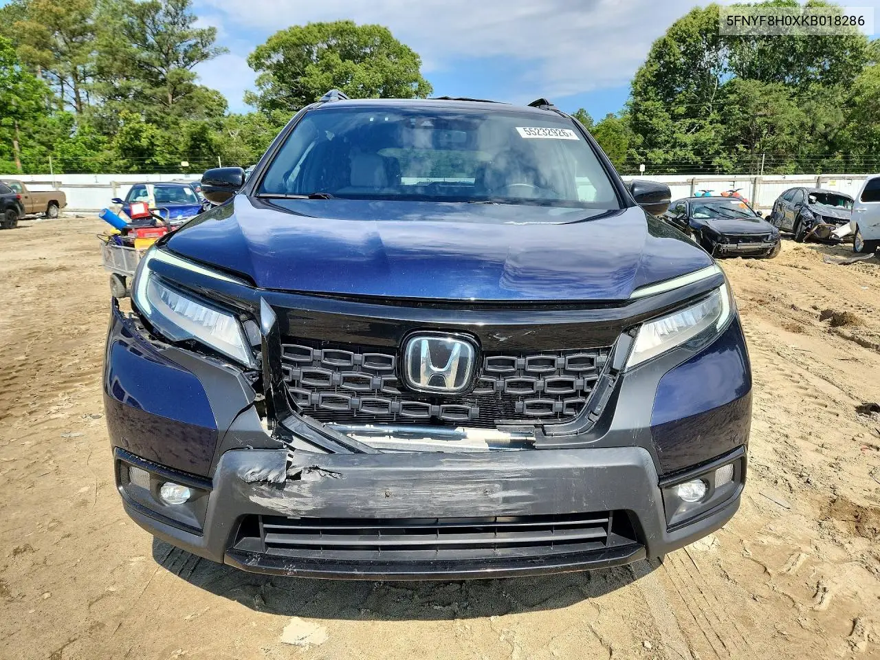 2019 Honda Passport Elite VIN: 5FNYF8H0XKB018286 Lot: 55232926