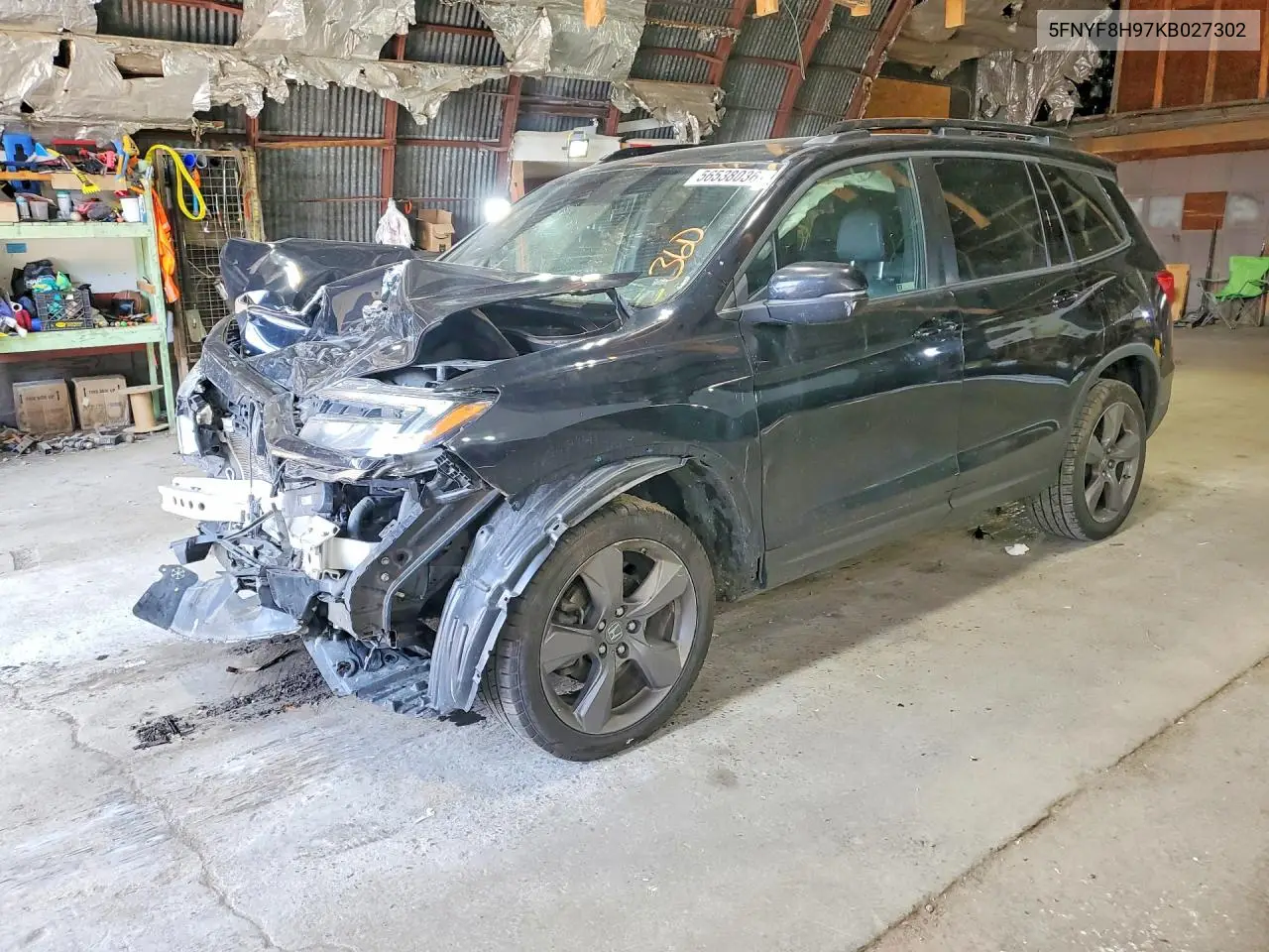 2019 Honda Passport Touring VIN: 5FNYF8H97KB027302 Lot: 56538036