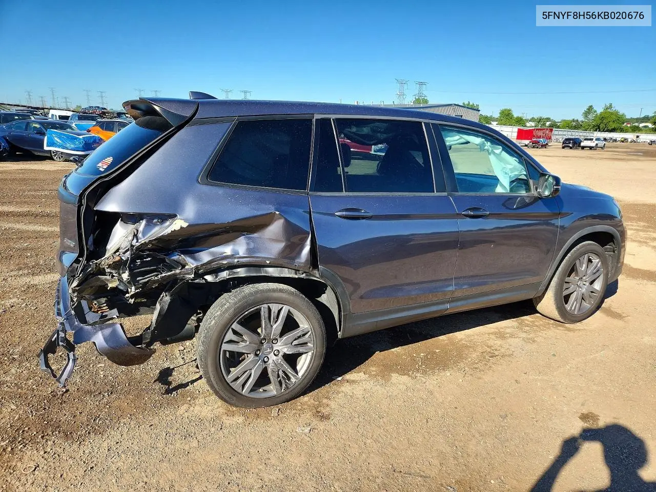 2019 Honda Passport Exl VIN: 5FNYF8H56KB020676 Lot: 57536466