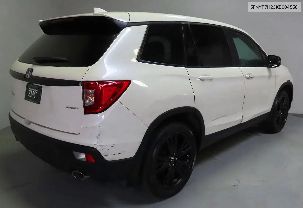 2019 Honda Passport Sport VIN: 5FNYF7H23KB004550 Lot: 58154036