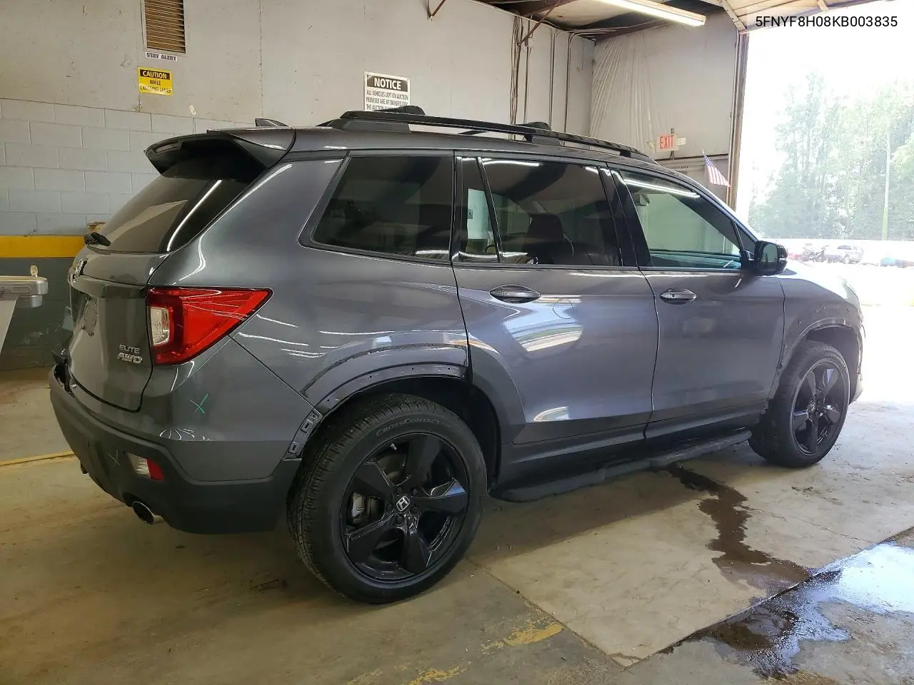 2019 Honda Passport Elite VIN: 5FNYF8H08KB003835 Lot: 58883876