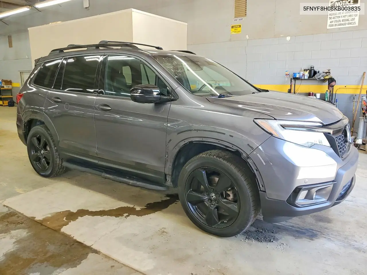 2019 Honda Passport Elite VIN: 5FNYF8H08KB003835 Lot: 58883876