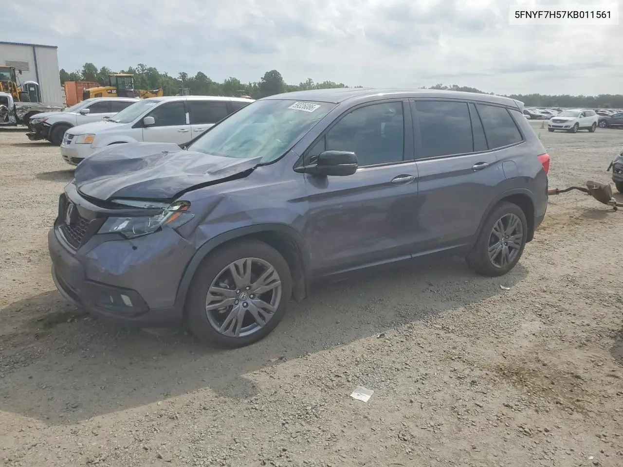 2019 Honda Passport Exl VIN: 5FNYF7H57KB011561 Lot: 59326086