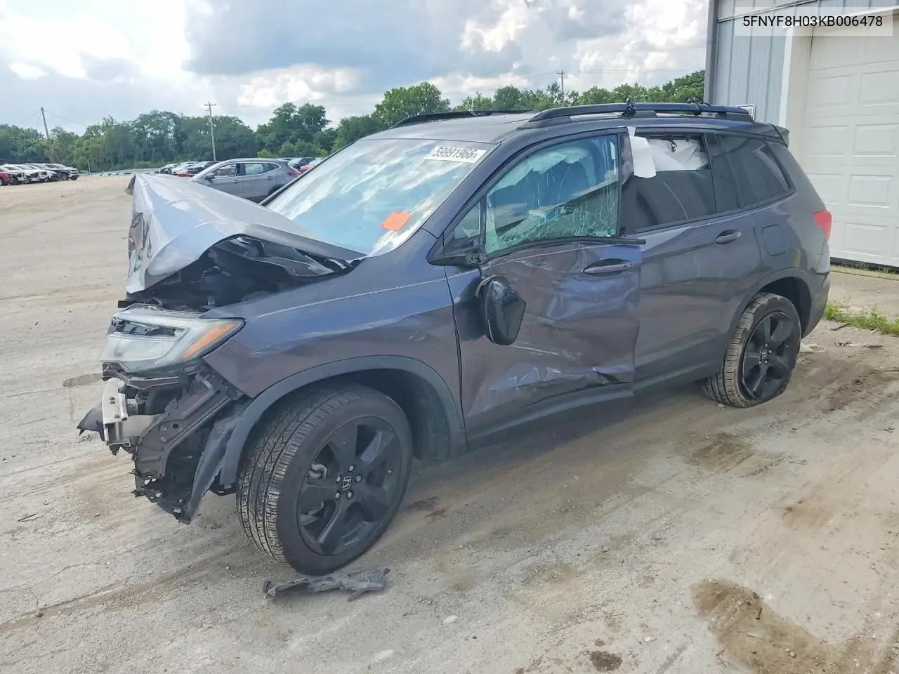 2019 Honda Passport Elite VIN: 5FNYF8H03KB006478 Lot: 59991966