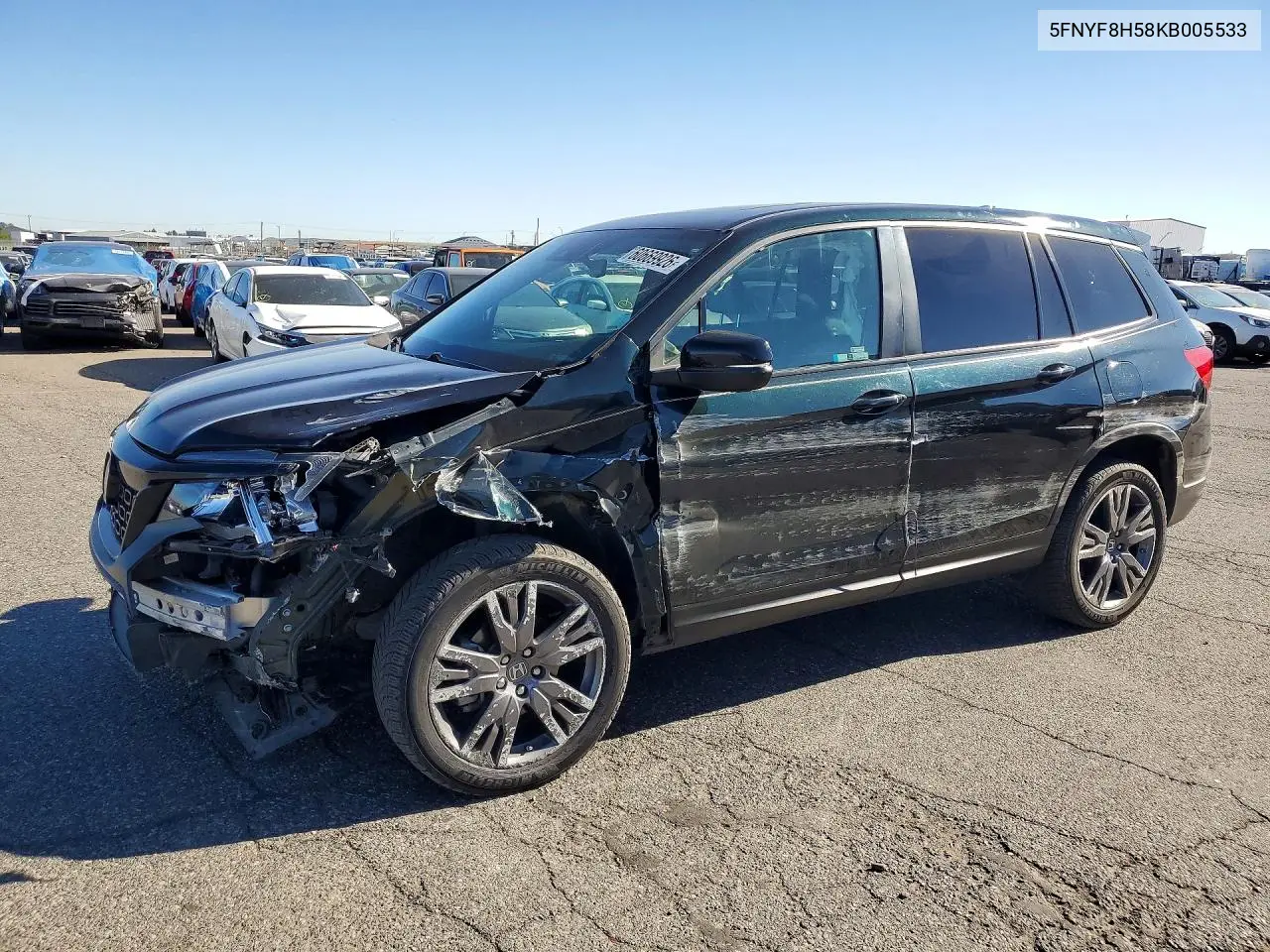 2019 Honda Passport Exl VIN: 5FNYF8H58KB005533 Lot: 60669926