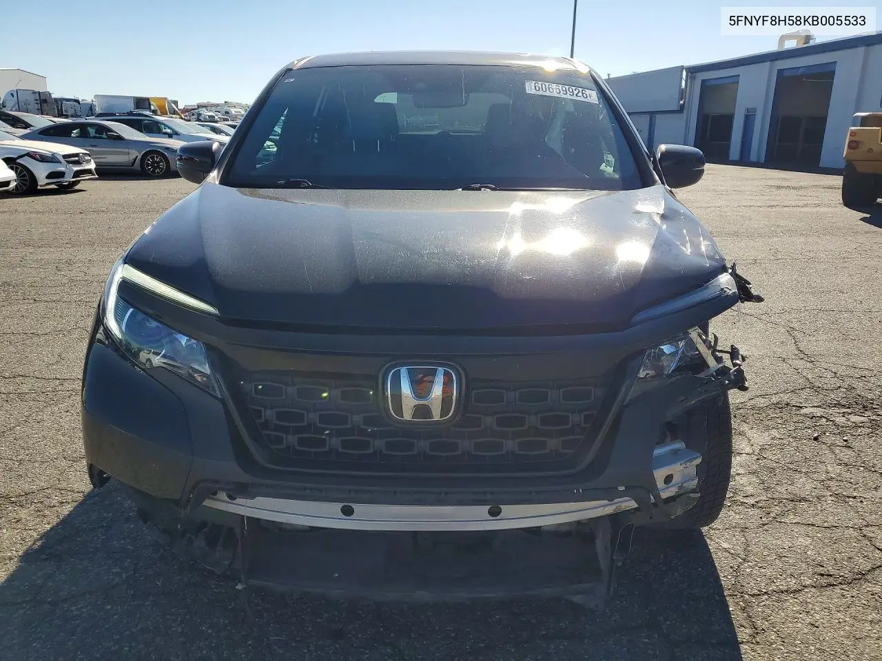 2019 Honda Passport Exl VIN: 5FNYF8H58KB005533 Lot: 60669926