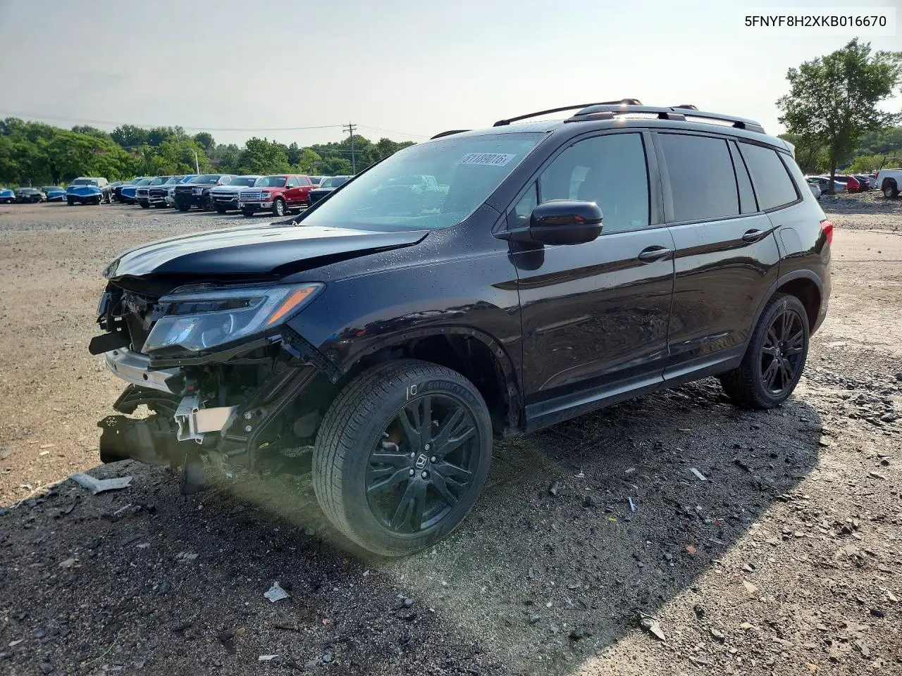 2019 Honda Passport Sport VIN: 5FNYF8H2XKB016670 Lot: 61189016