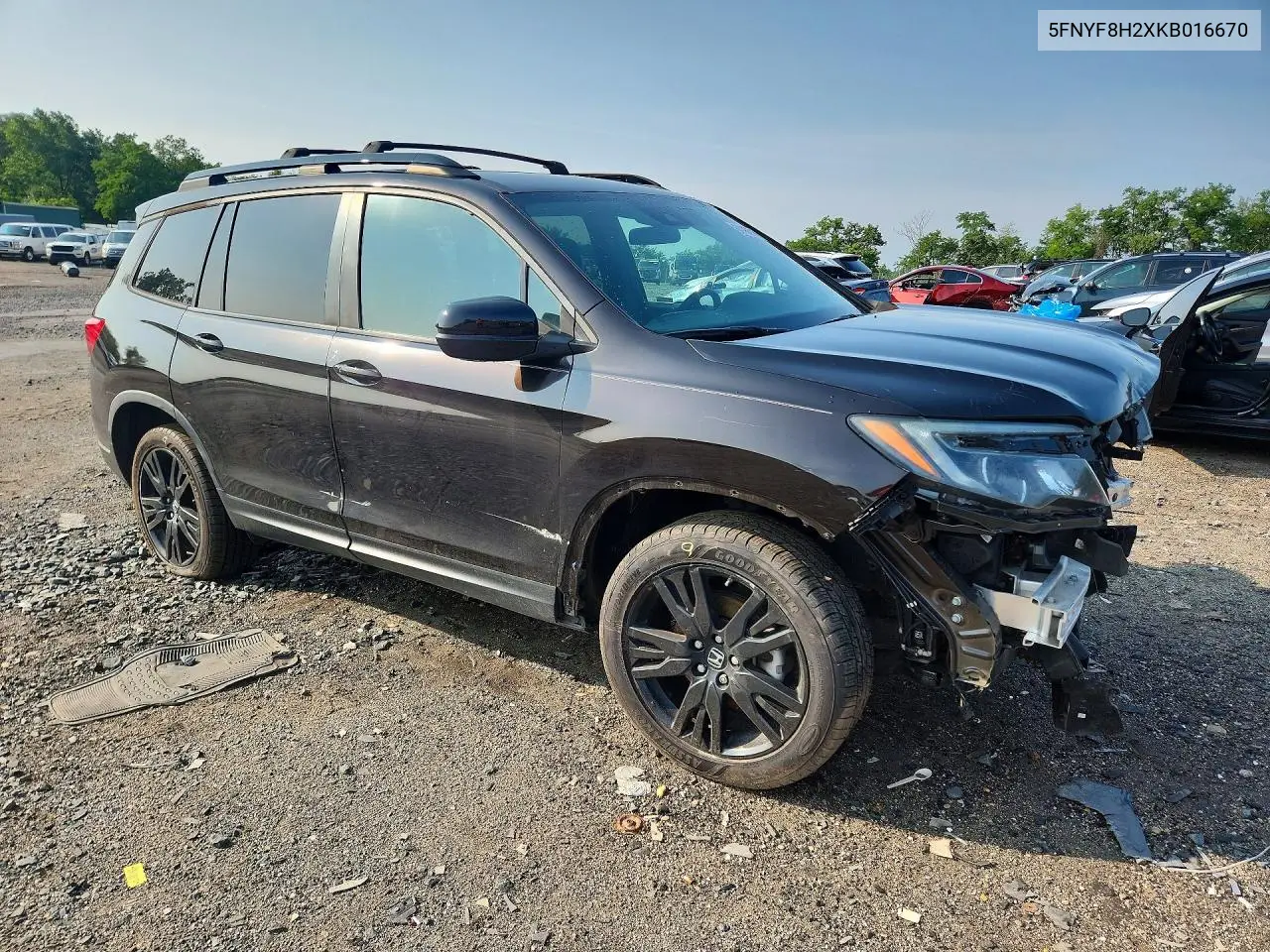 2019 Honda Passport Sport VIN: 5FNYF8H2XKB016670 Lot: 61189016