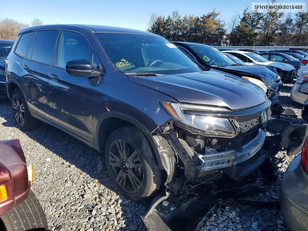 2019 Honda Passport Sport VIN: 5FNYF8H29KB018488 Lot: 72978835