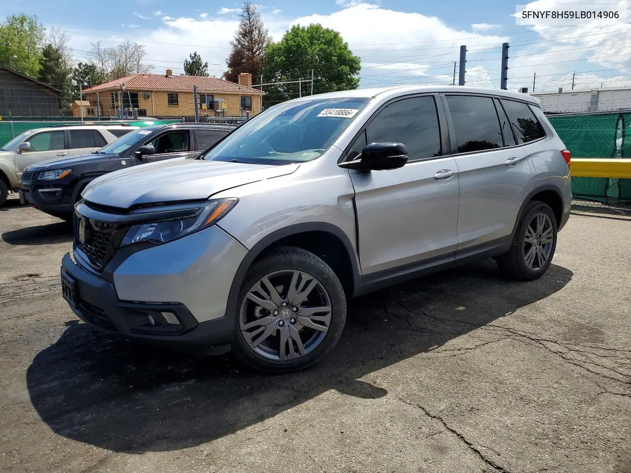 2020 Honda Passport Exl VIN: 5FNYF8H59LB014906 Lot: 55418886