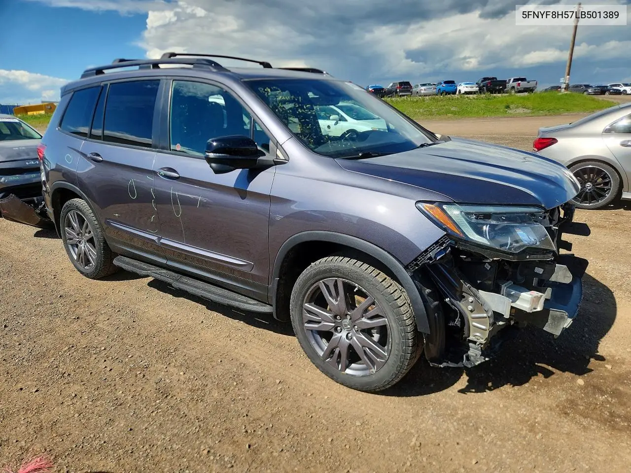2020 Honda Passport Exl VIN: 5FNYF8H57LB501389 Lot: 59611596