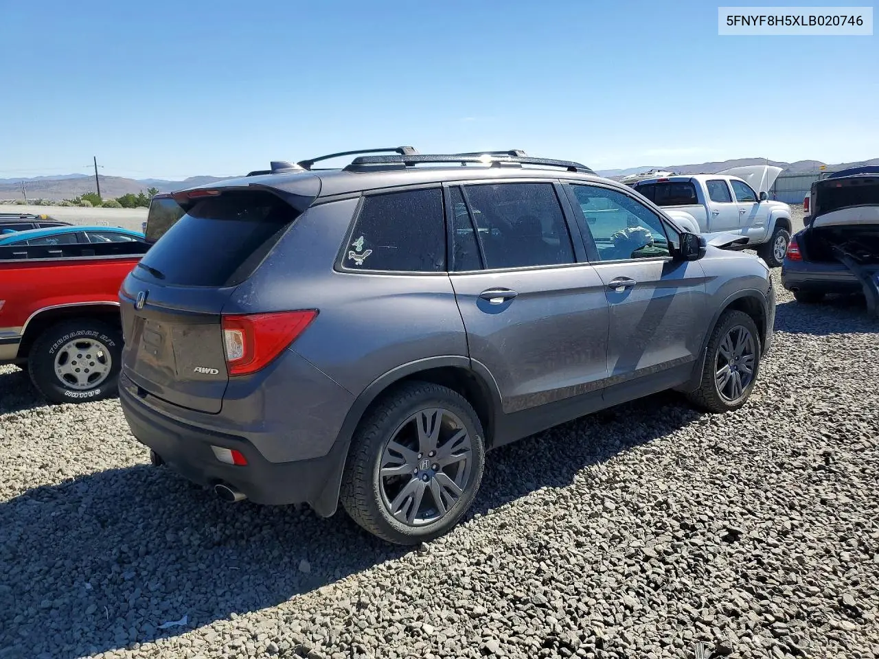2020 Honda Passport Exl VIN: 5FNYF8H5XLB020746 Lot: 59702216