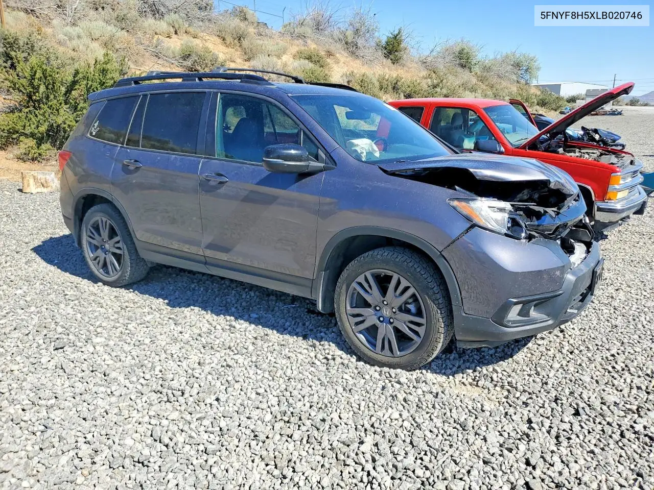 2020 Honda Passport Exl VIN: 5FNYF8H5XLB020746 Lot: 59702216
