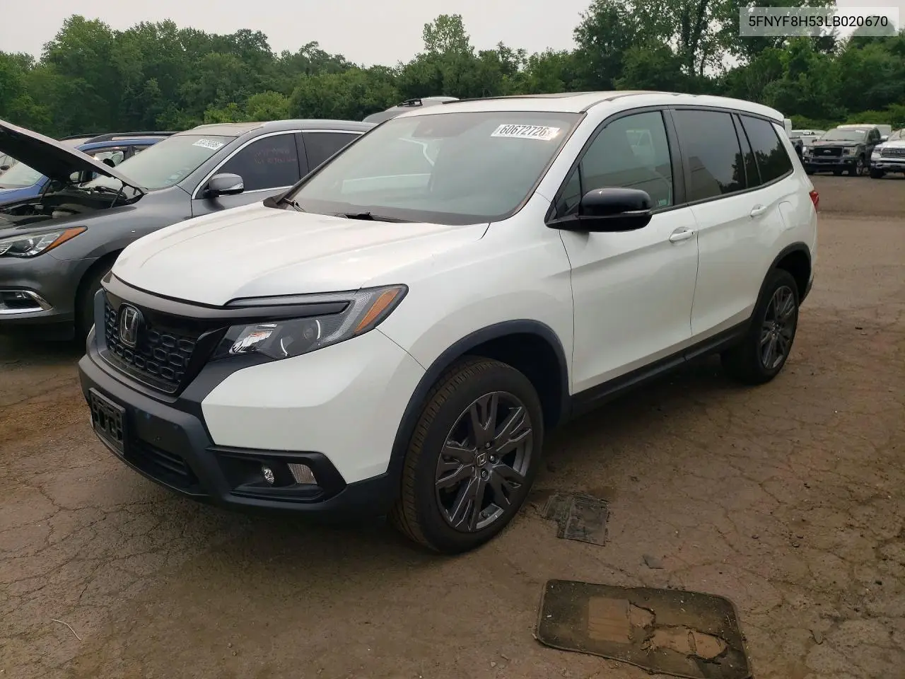 2020 Honda Passport Exl VIN: 5FNYF8H53LB020670 Lot: 60672726