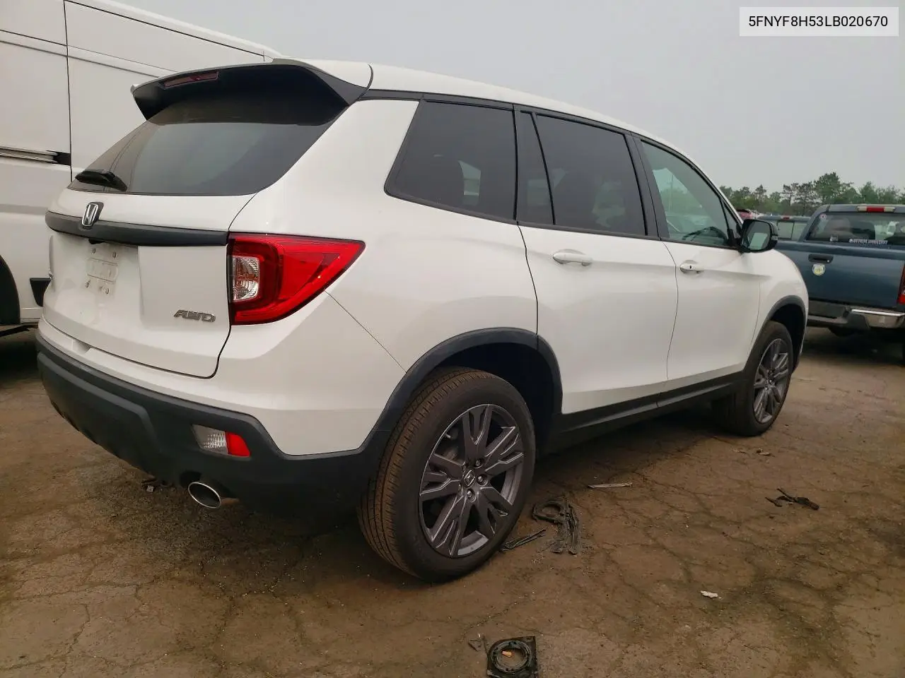 2020 Honda Passport Exl VIN: 5FNYF8H53LB020670 Lot: 60672726