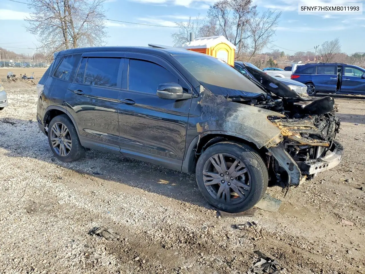2021 Honda Passport Exl VIN: 5FNYF7H5XMB011993 Lot: 41829686