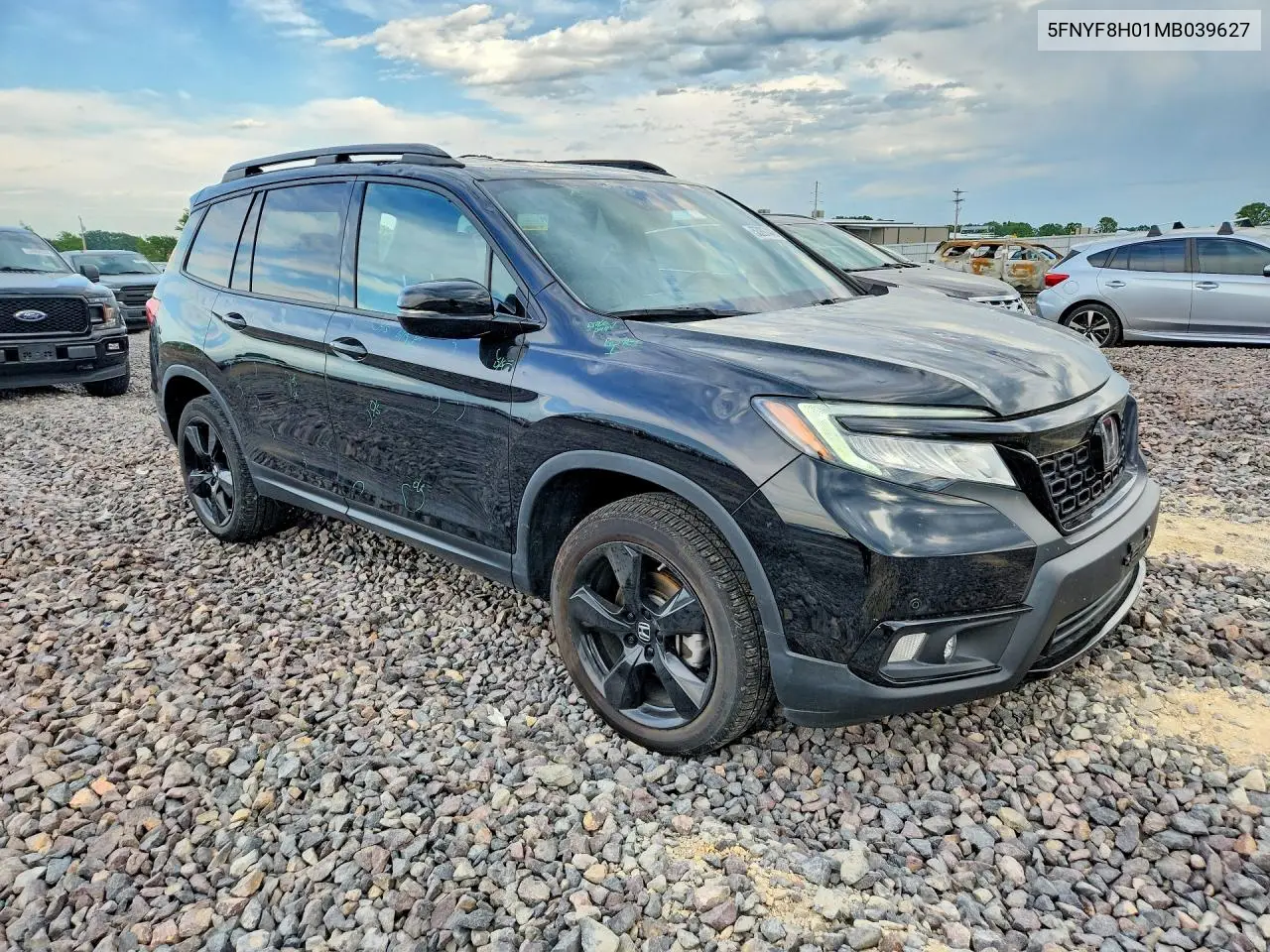 2021 Honda Passport Elite VIN: 5FNYF8H01MB039627 Lot: 53297446