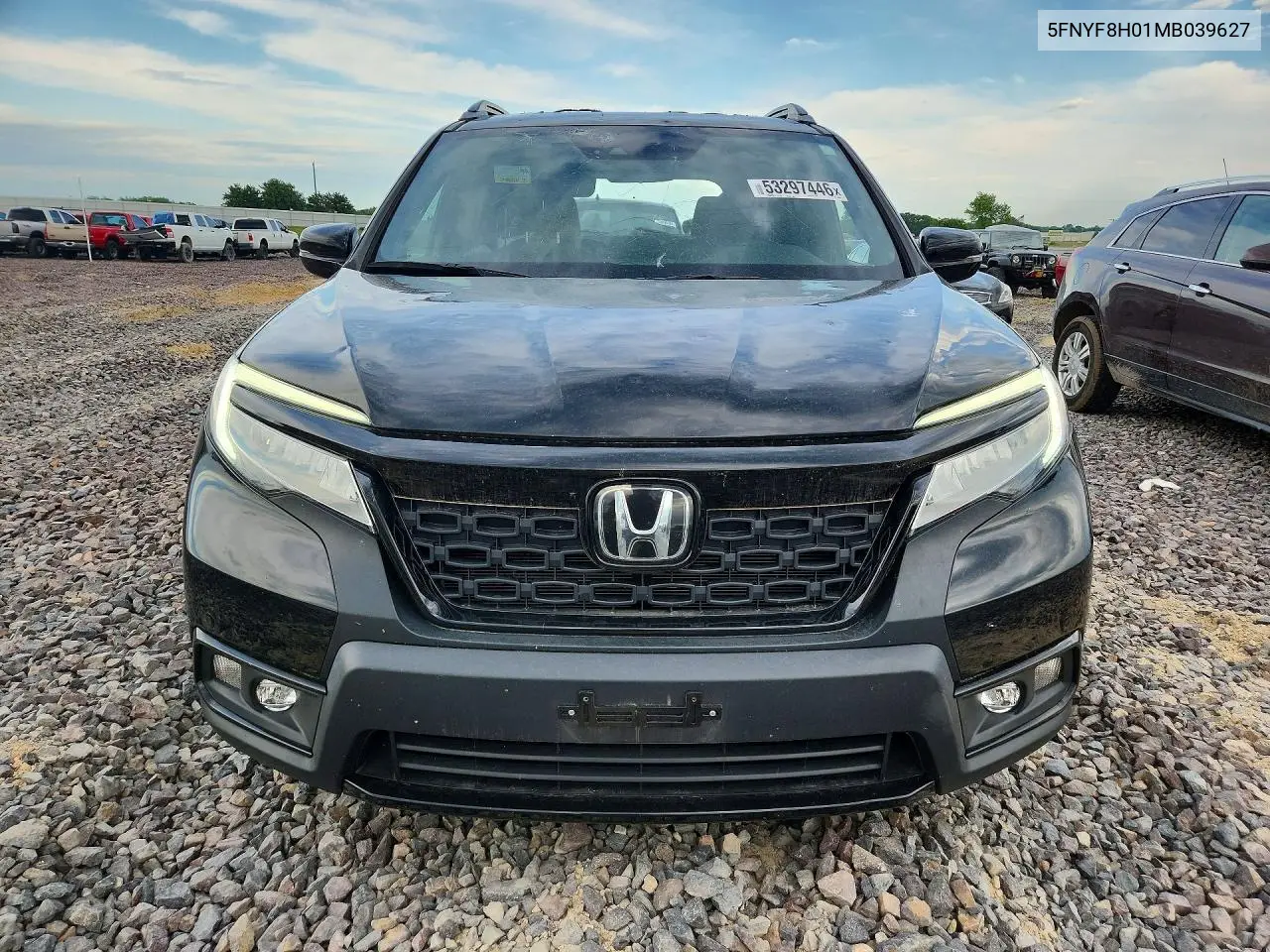 2021 Honda Passport Elite VIN: 5FNYF8H01MB039627 Lot: 53297446