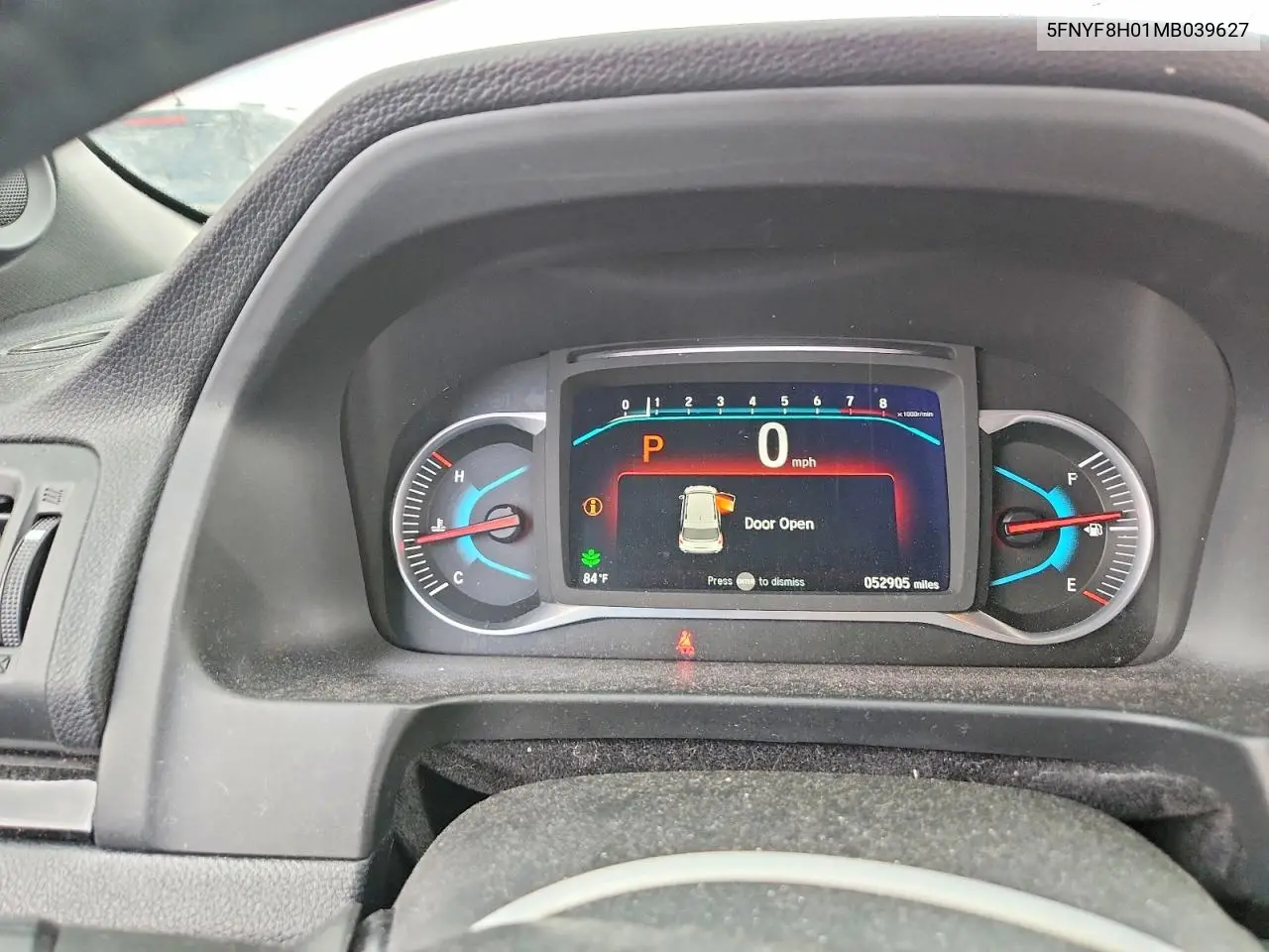 2021 Honda Passport Elite VIN: 5FNYF8H01MB039627 Lot: 53297446