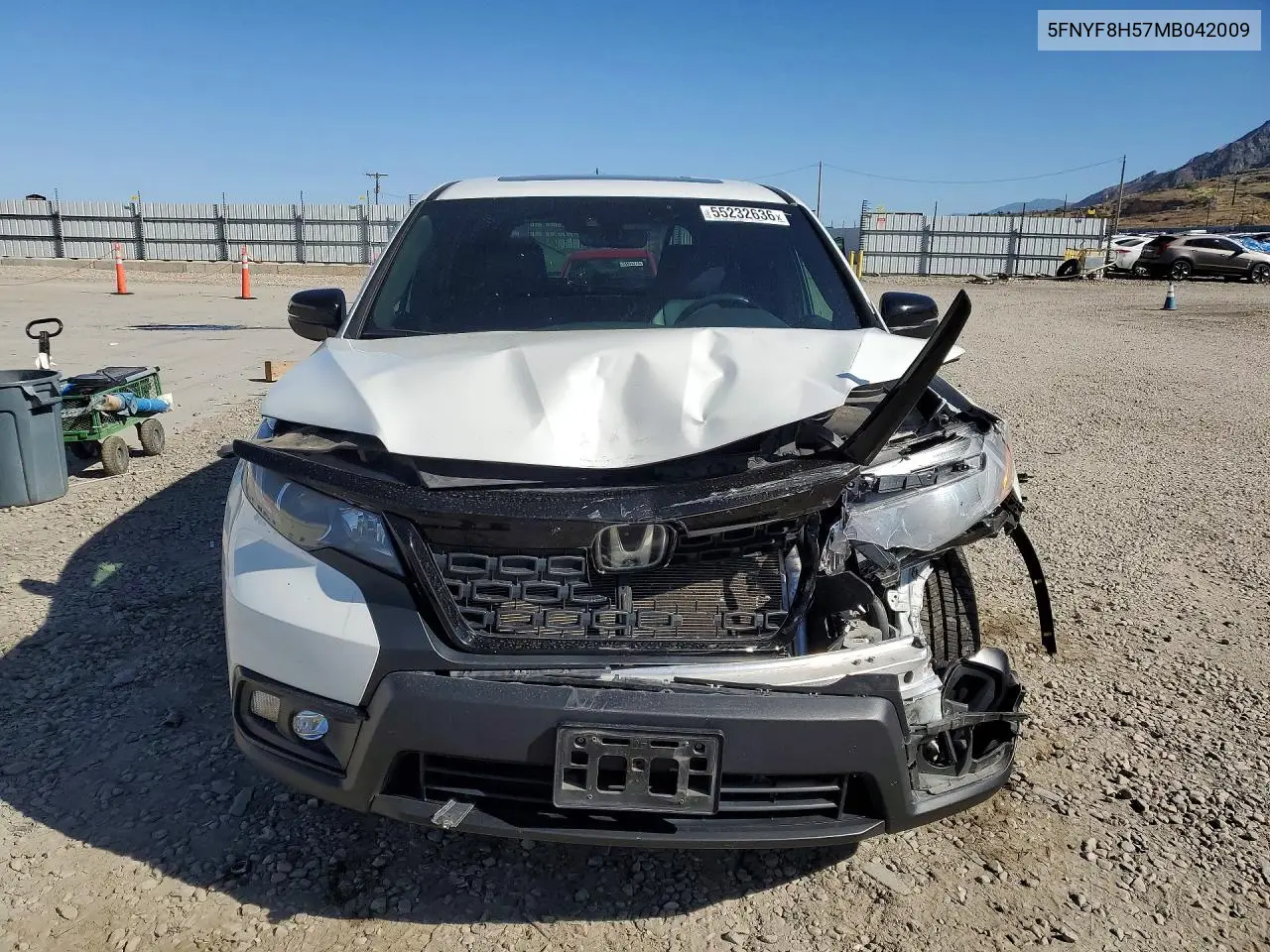 2021 Honda Passport Exl VIN: 5FNYF8H57MB042009 Lot: 55782896