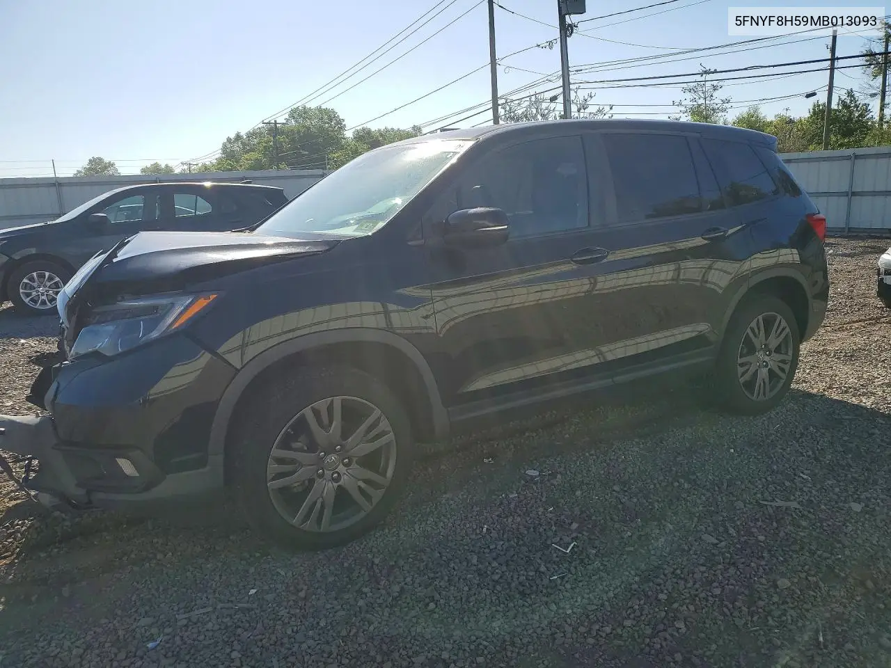 2021 Honda Passport Exl VIN: 5FNYF8H59MB013093 Lot: 55853106