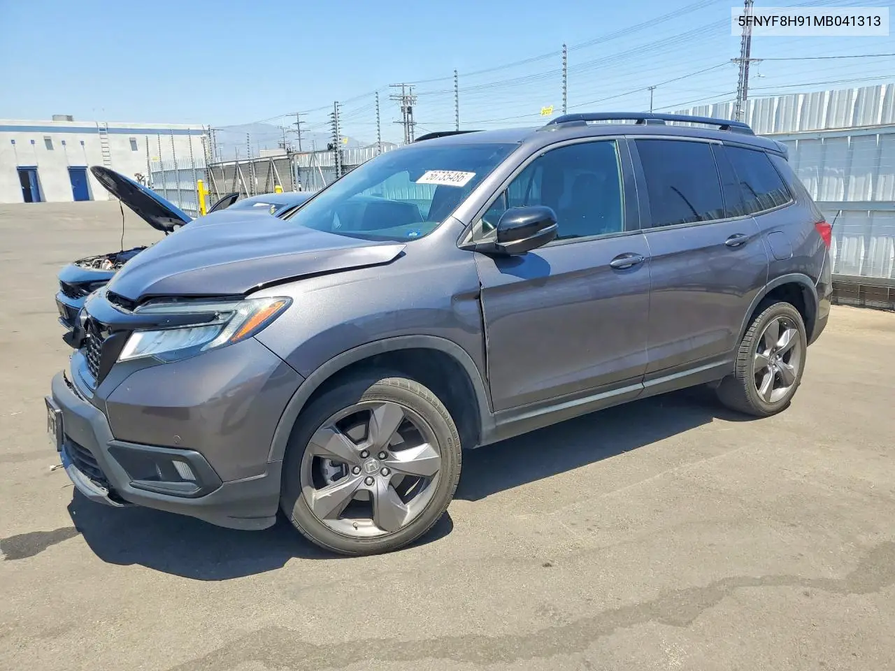 2021 Honda Passport Touring VIN: 5FNYF8H91MB041313 Lot: 56735486