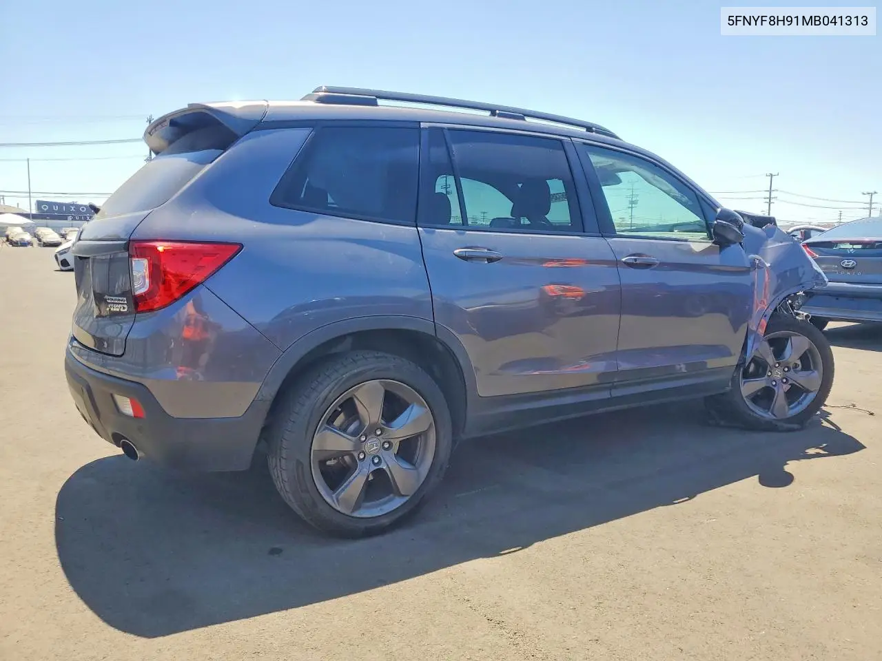 2021 Honda Passport Touring VIN: 5FNYF8H91MB041313 Lot: 56735486