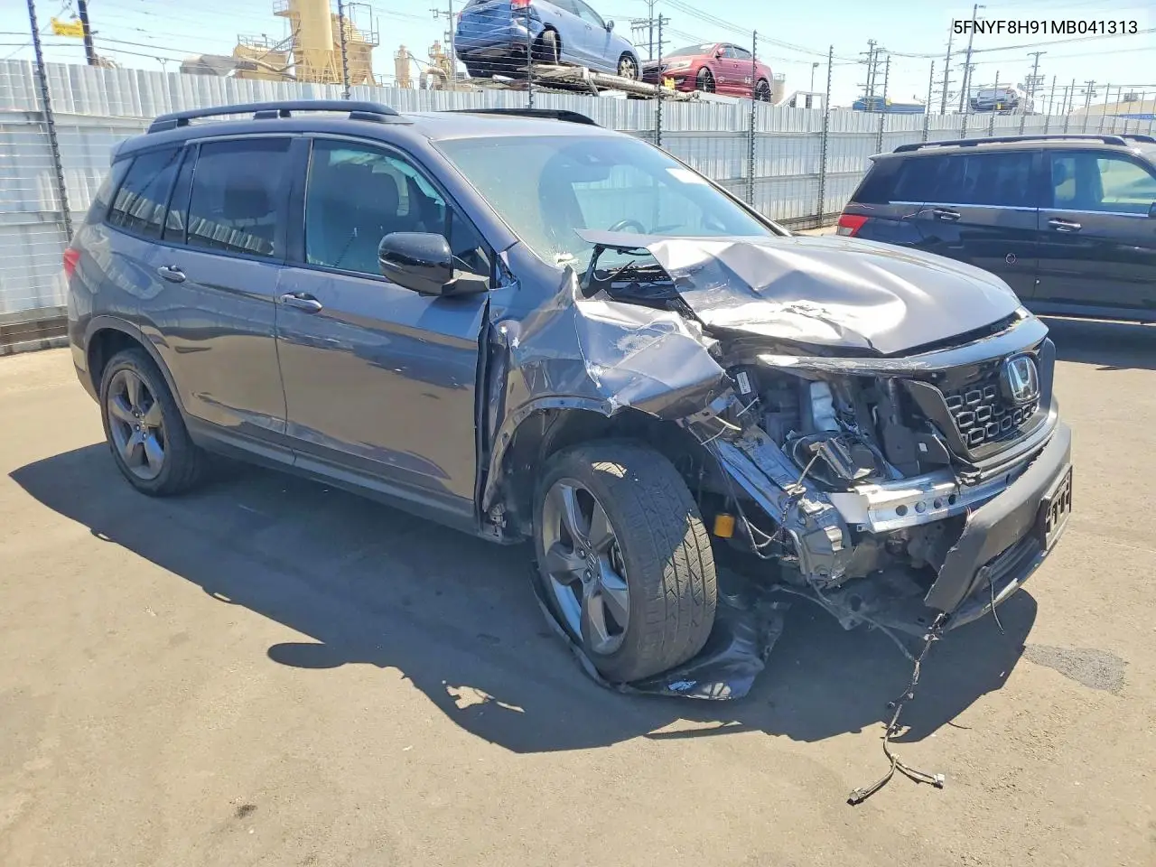 2021 Honda Passport Touring VIN: 5FNYF8H91MB041313 Lot: 56735486