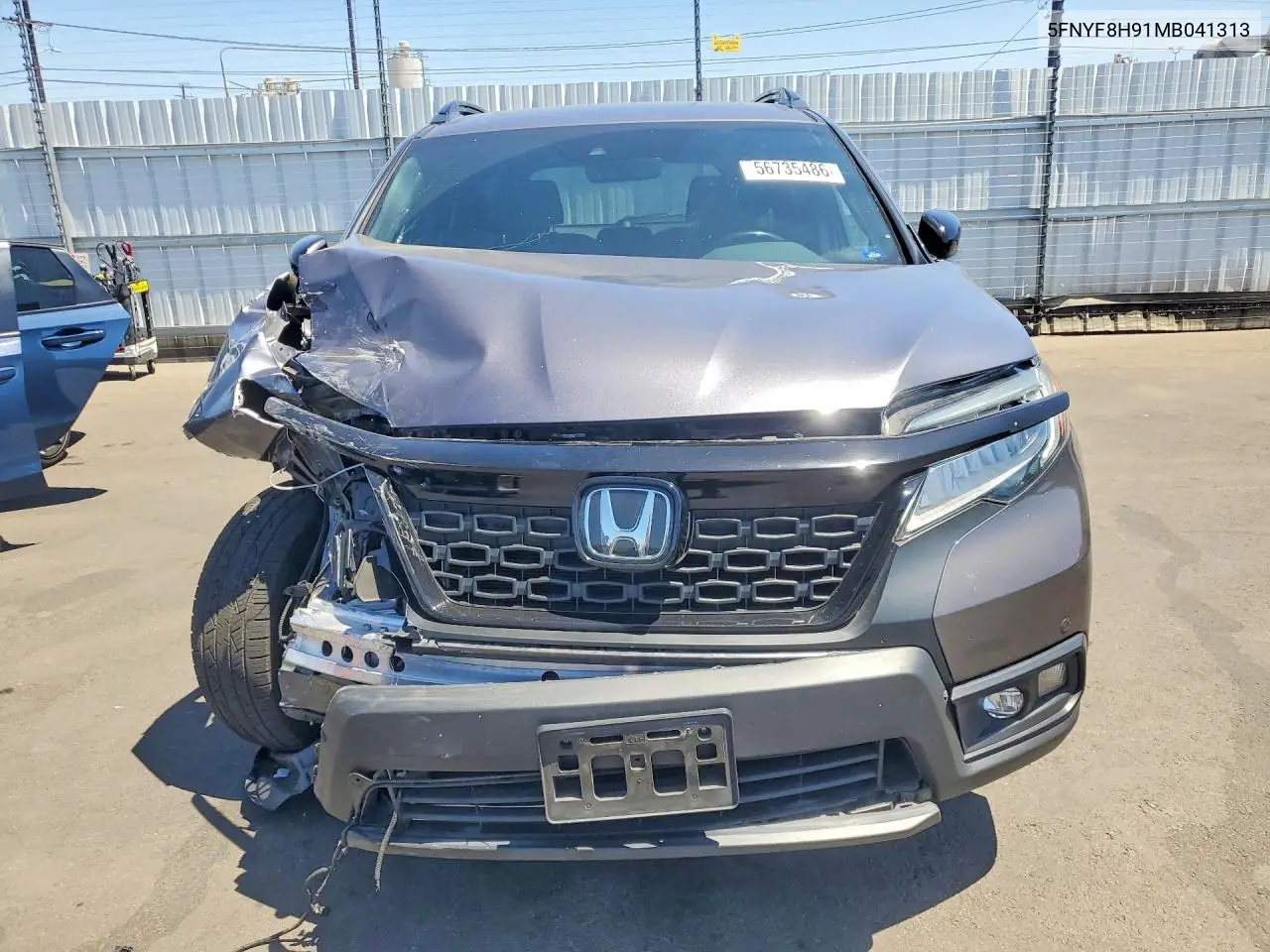 2021 Honda Passport Touring VIN: 5FNYF8H91MB041313 Lot: 56735486